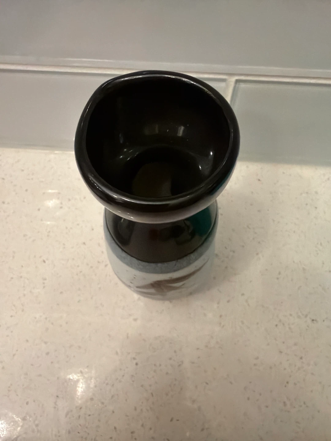 🧡Ceramic Sake Bottle with Bamboo Design - photo 2