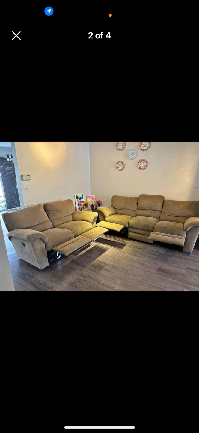 Reclining Sofa Set - Beige