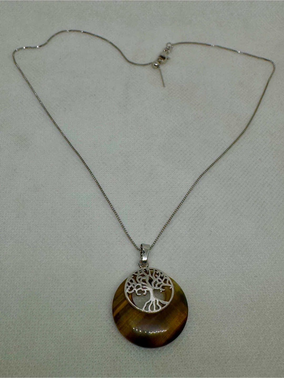 Tiger's Eye Tree of Life Pendant Necklace - photo 4