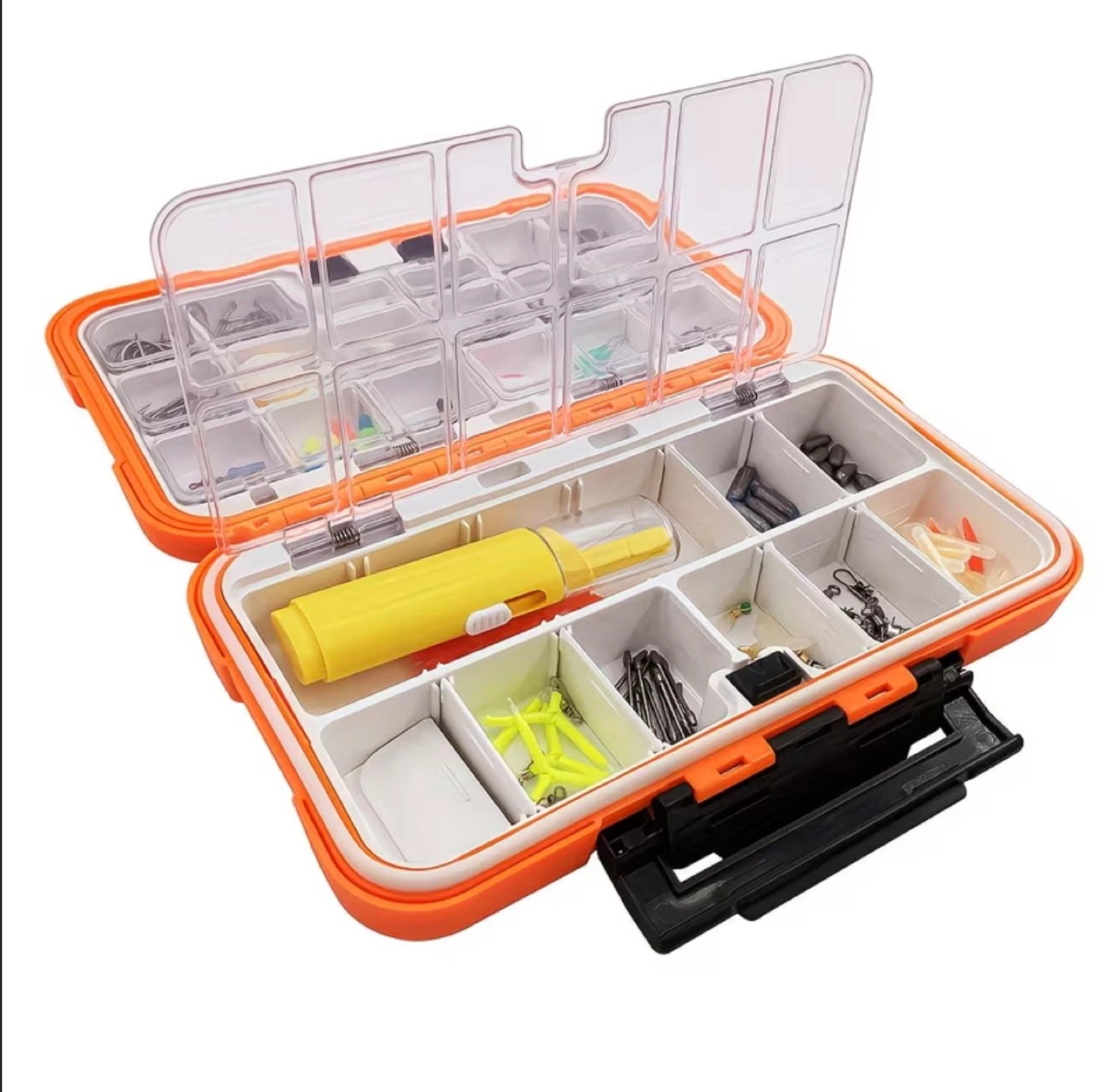 New! Orange Fishing Tackle Box Organizer - photo 2