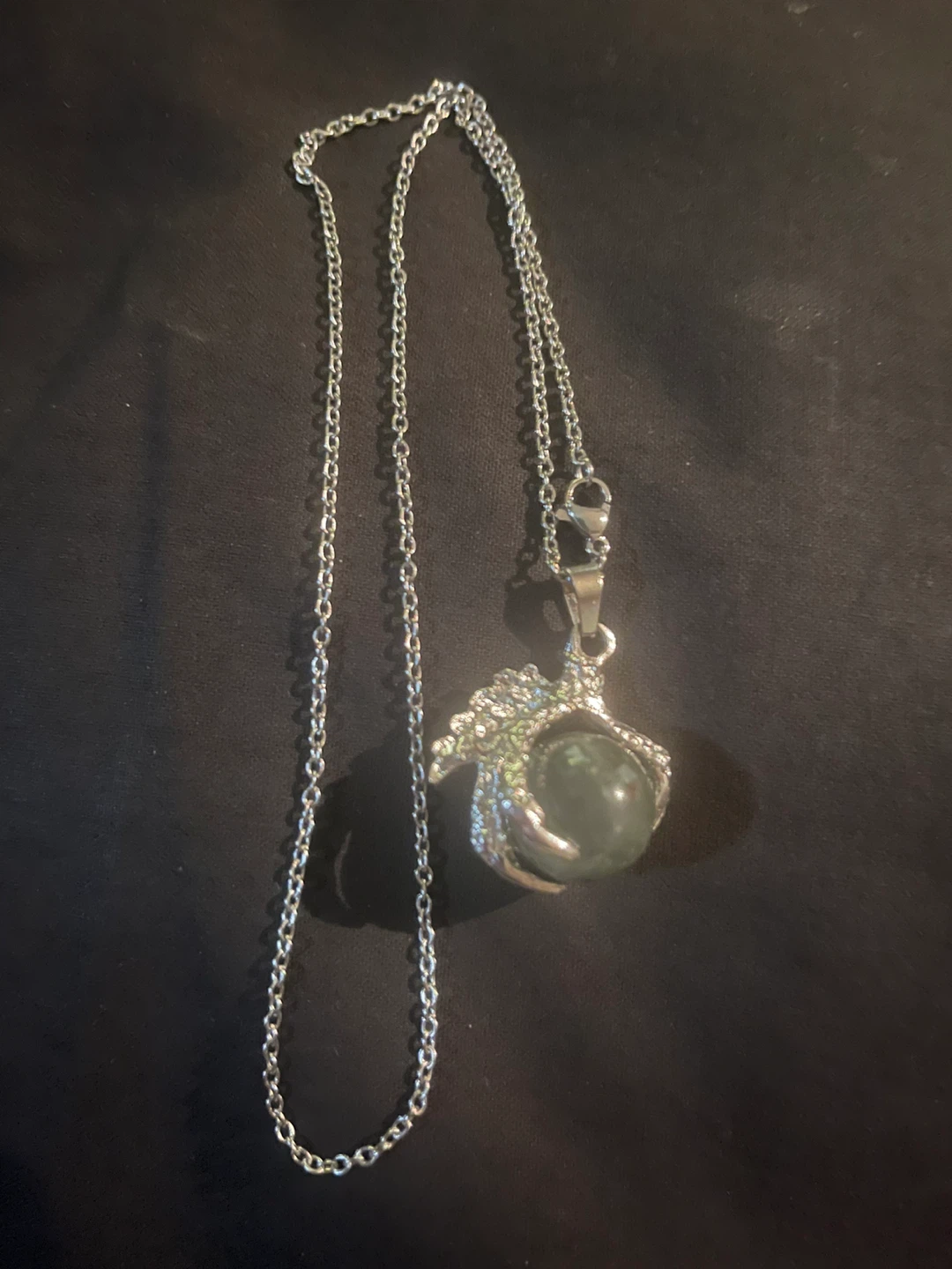 Dragon Claw Pendant Necklace with Gray Stone - photo 2
