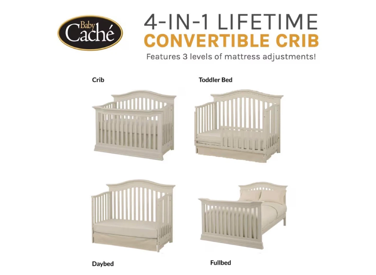 4 in 1 baby crib to double bed - photo 3