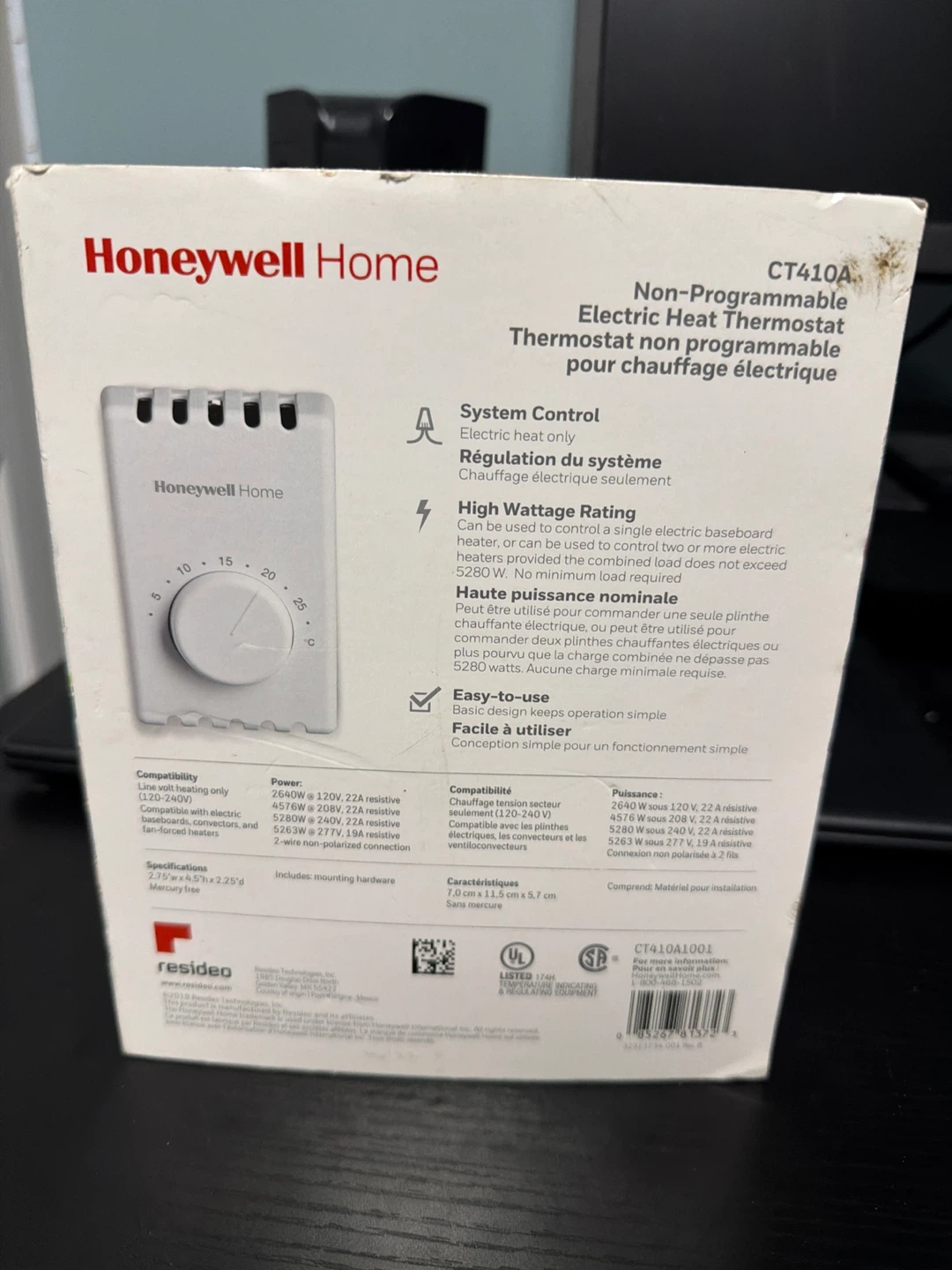 Honeywell Home CT410A Non-Programmable Electric Heat Thermostat - photo 3