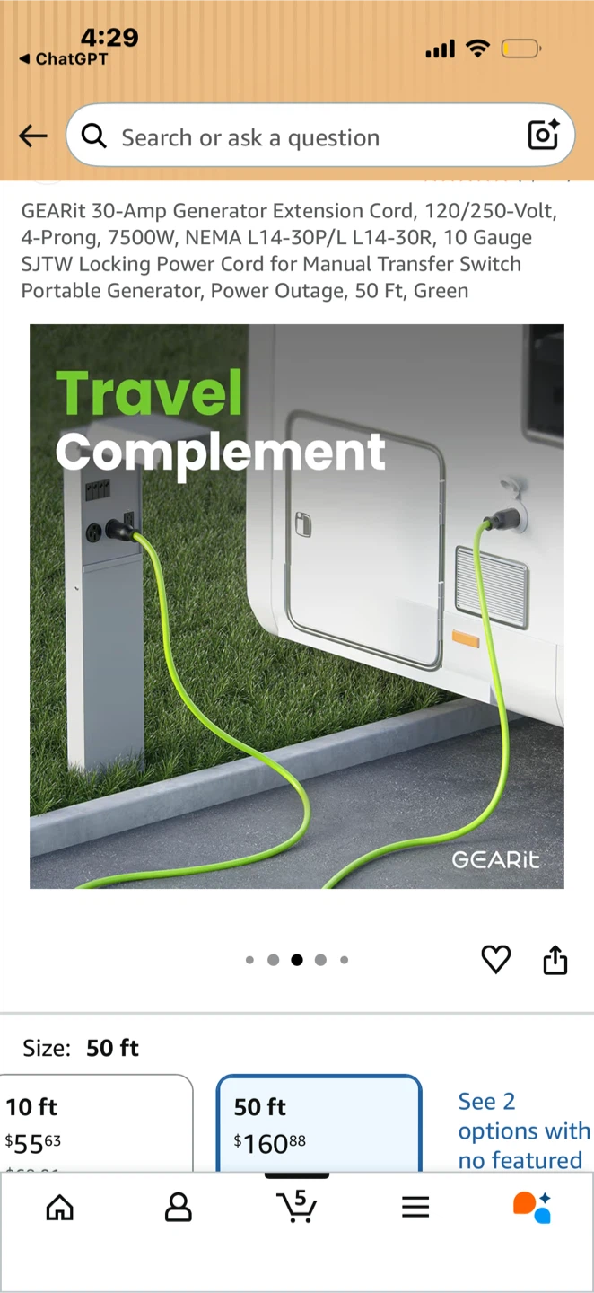 GEARit 30-Amp 50 ft Extension Cord - photo 5
