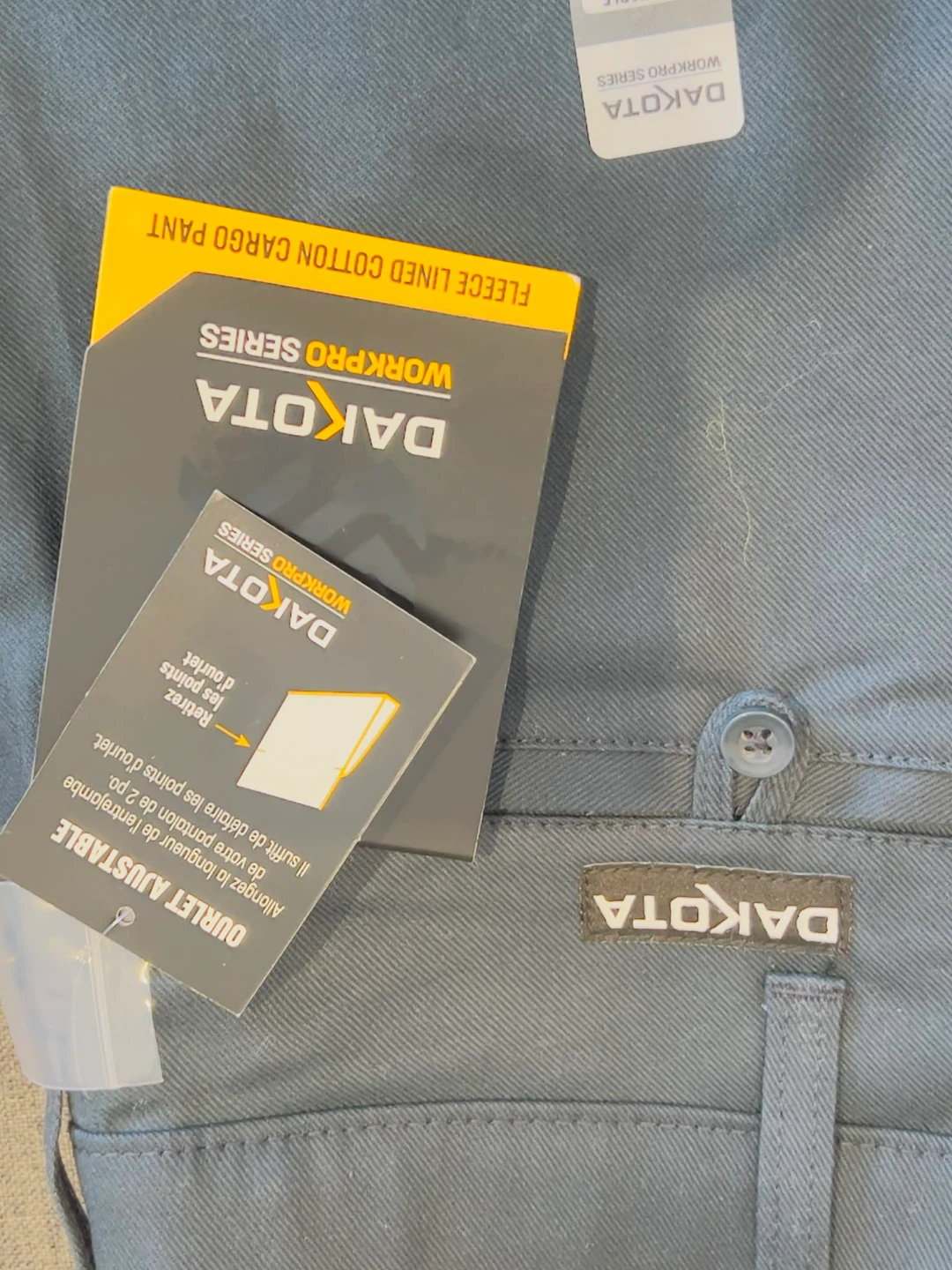 Dakota Workpro Series Men's Fleece Lined Cargo Pants 38x30/32
