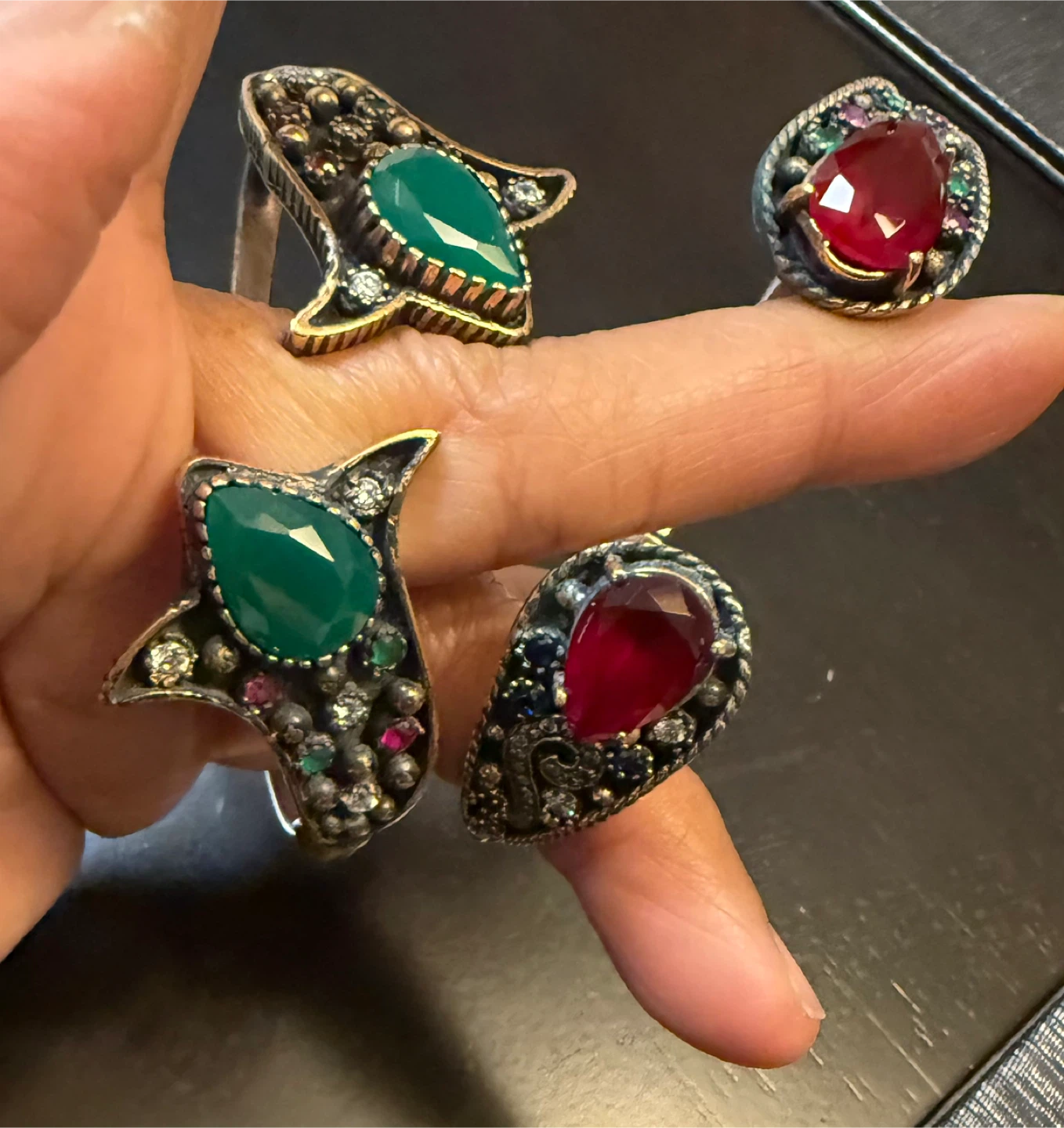 $60 each Sterling Silver with Copper 7” Bracelet with Stones - photo 5