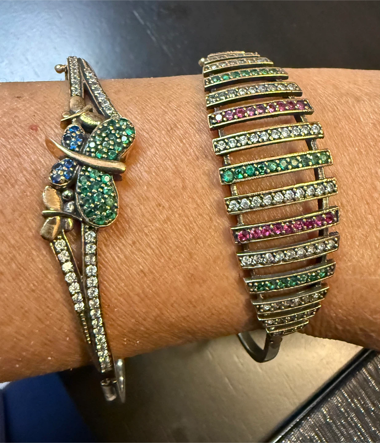 $45 each sterling silver with copper 7” Bracelets