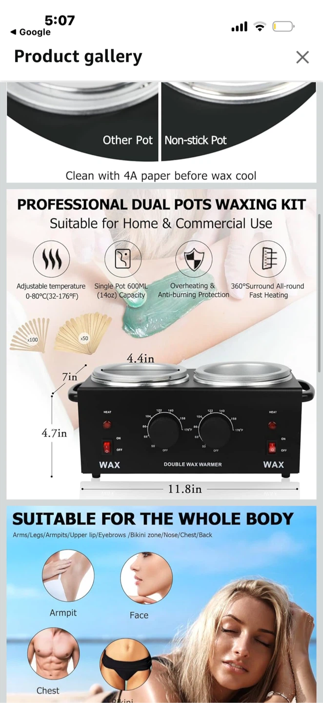 Professional Double Pots Wax Warmer Kit - photo 3