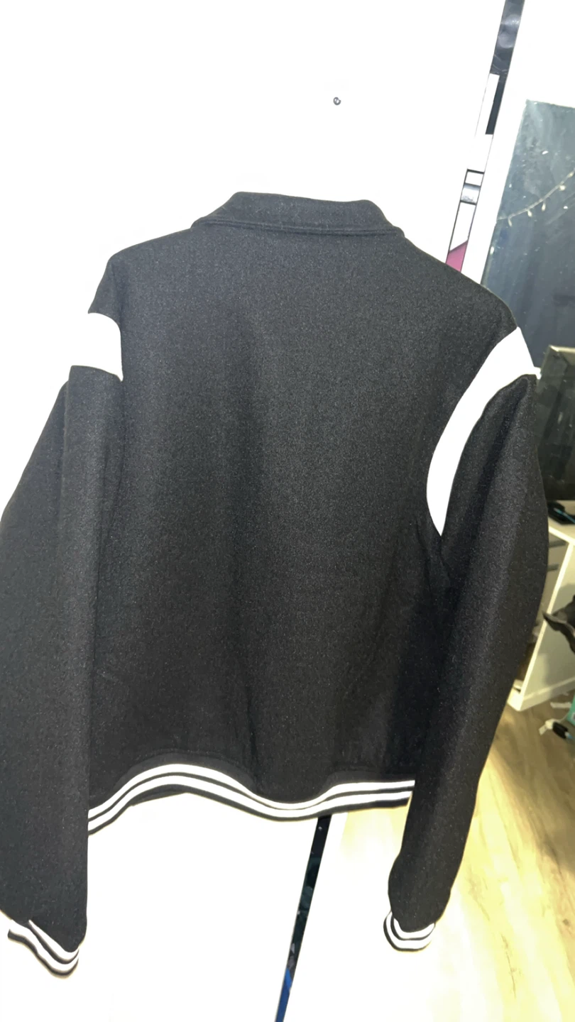 BRAND NEW Forever 21 Varsity Jacket XL/TG Black White - photo 5