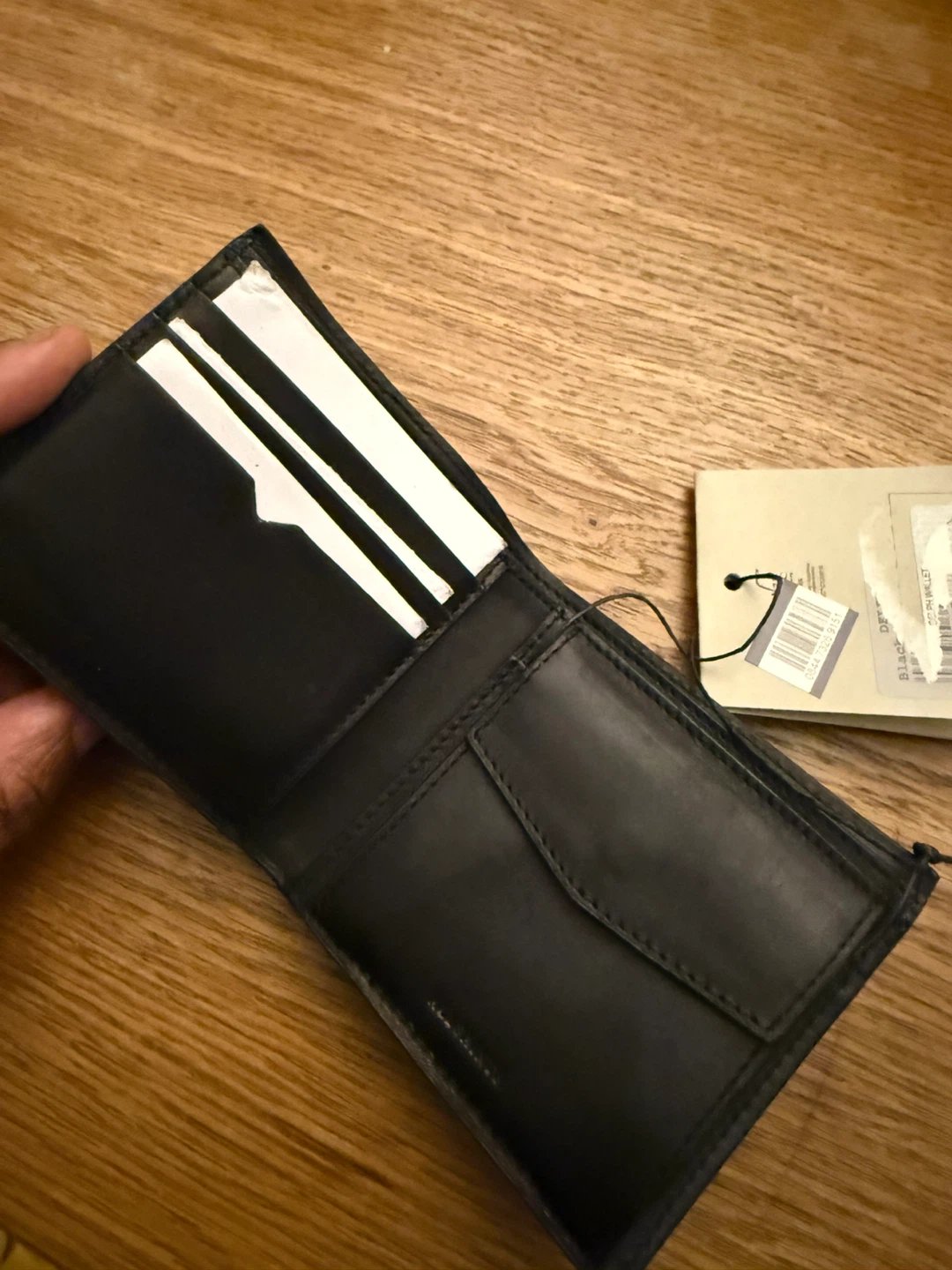 AllSaints Black Leather Bifold Wallet - photo 2
