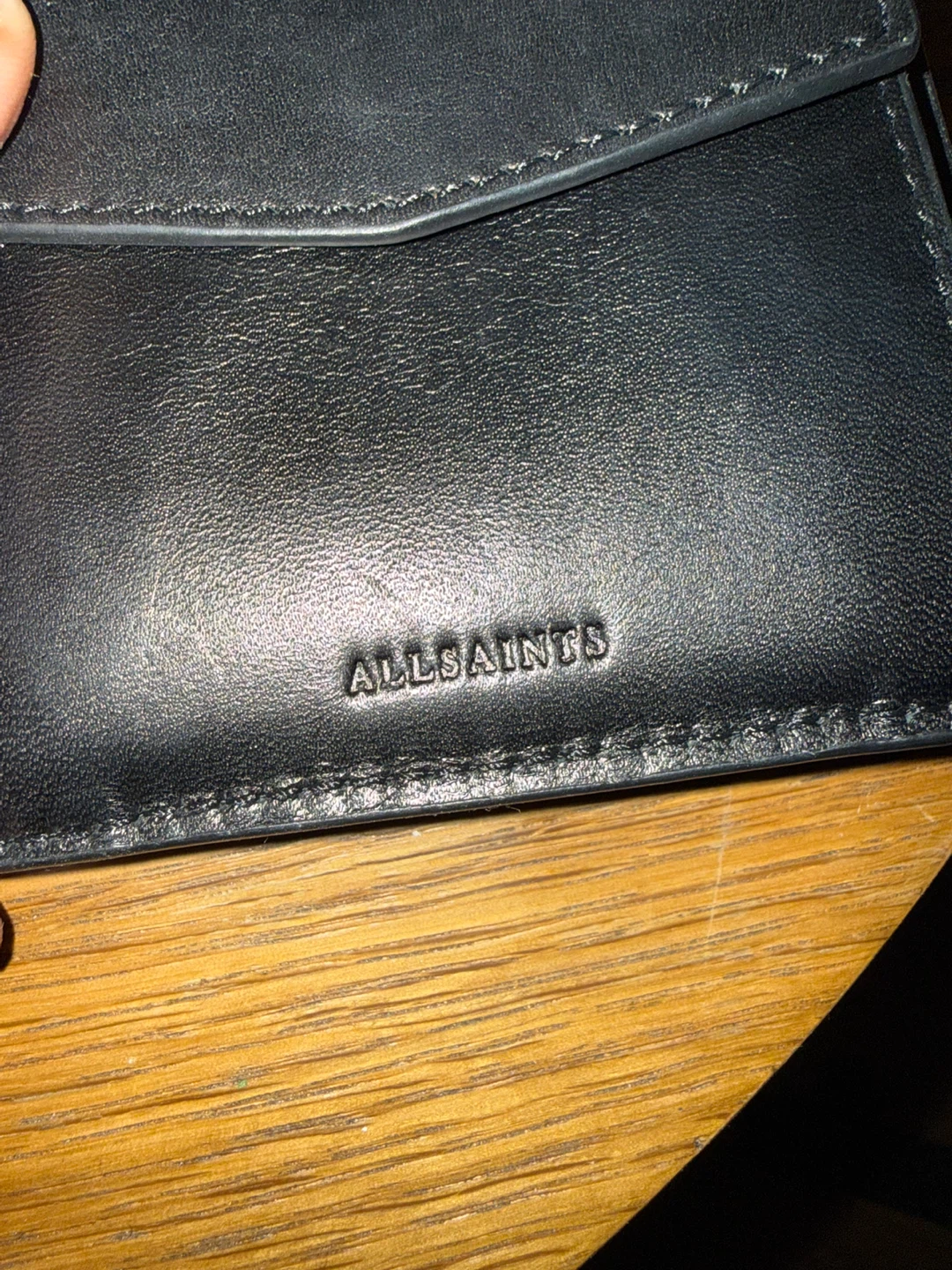 AllSaints Black Leather Bifold Wallet - photo 3