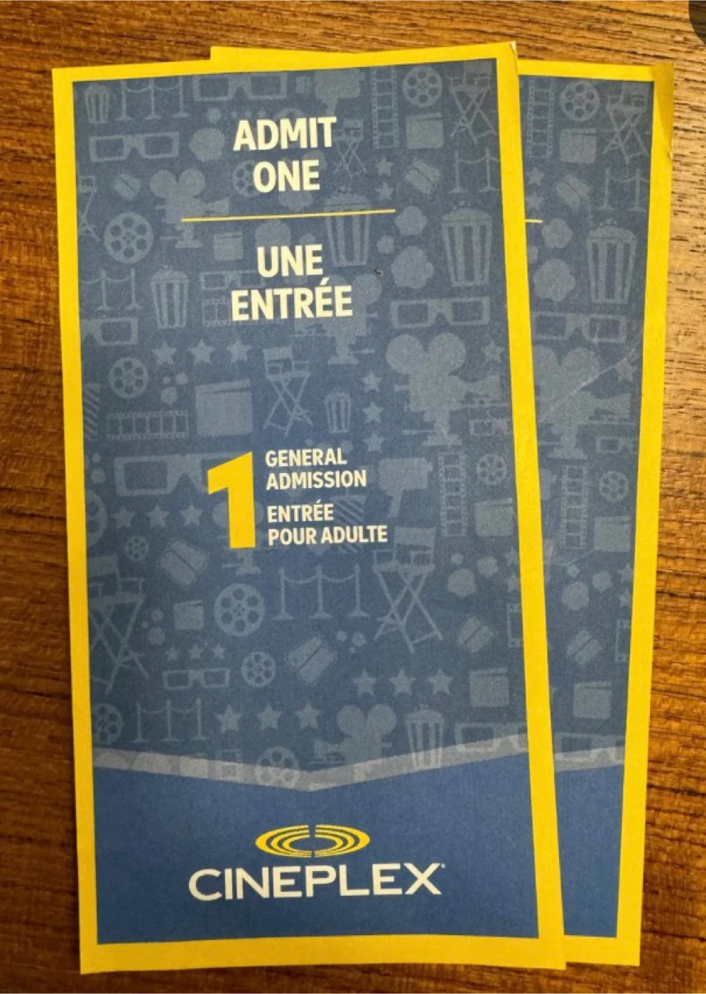 2 Cineplex General Admission Movie Tickets