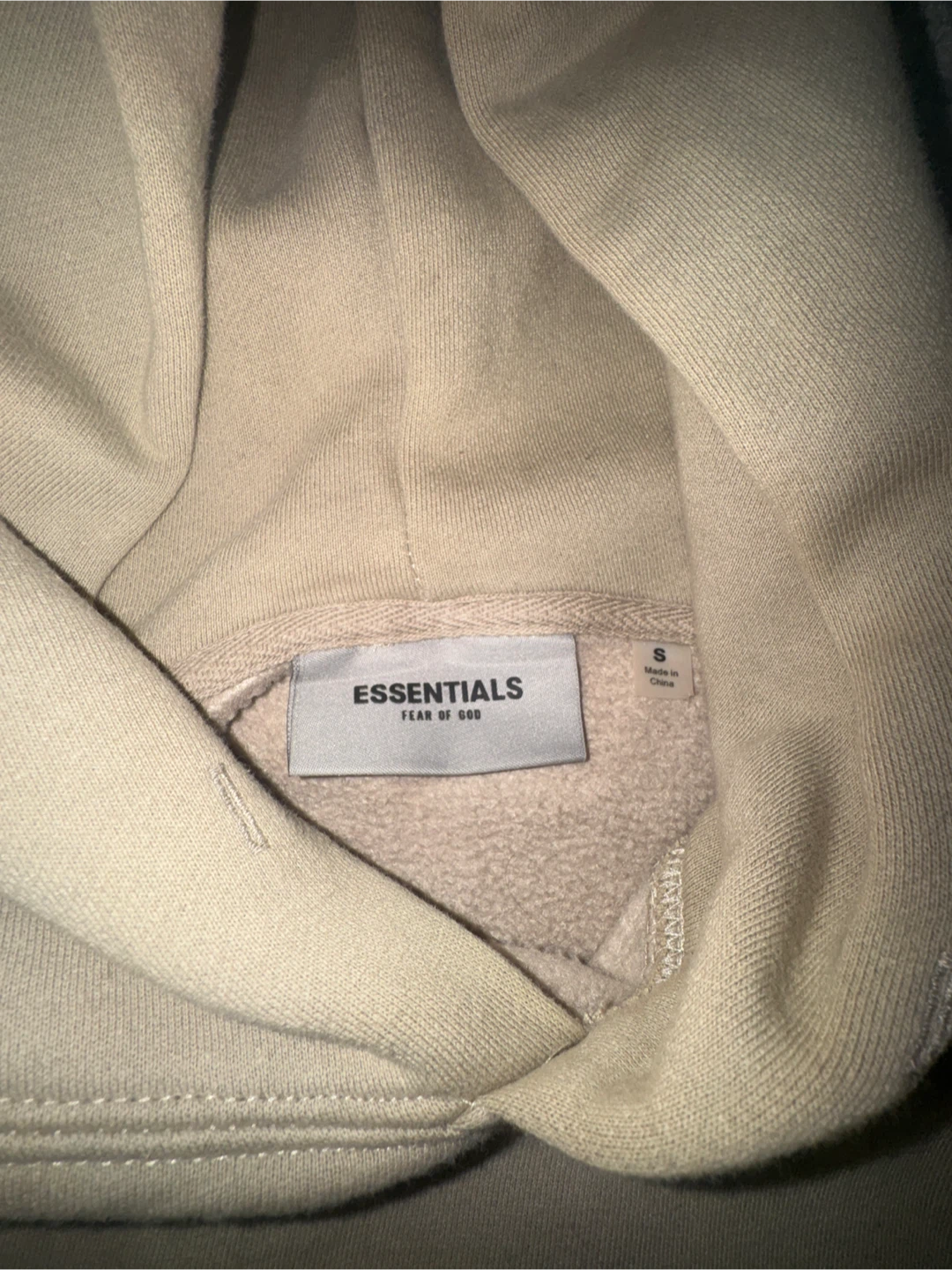 Fear of God Essentials Hoodie Tan Size S - photo 4