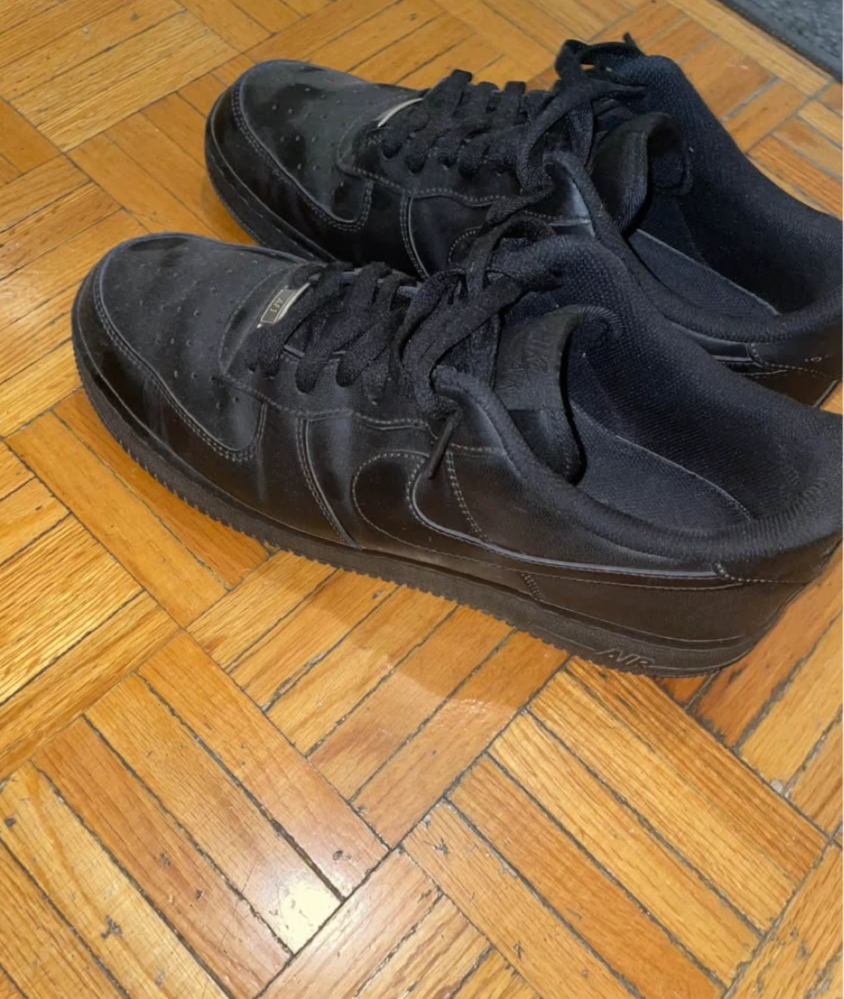 13, Nike Air Force 1 Black Sneakers