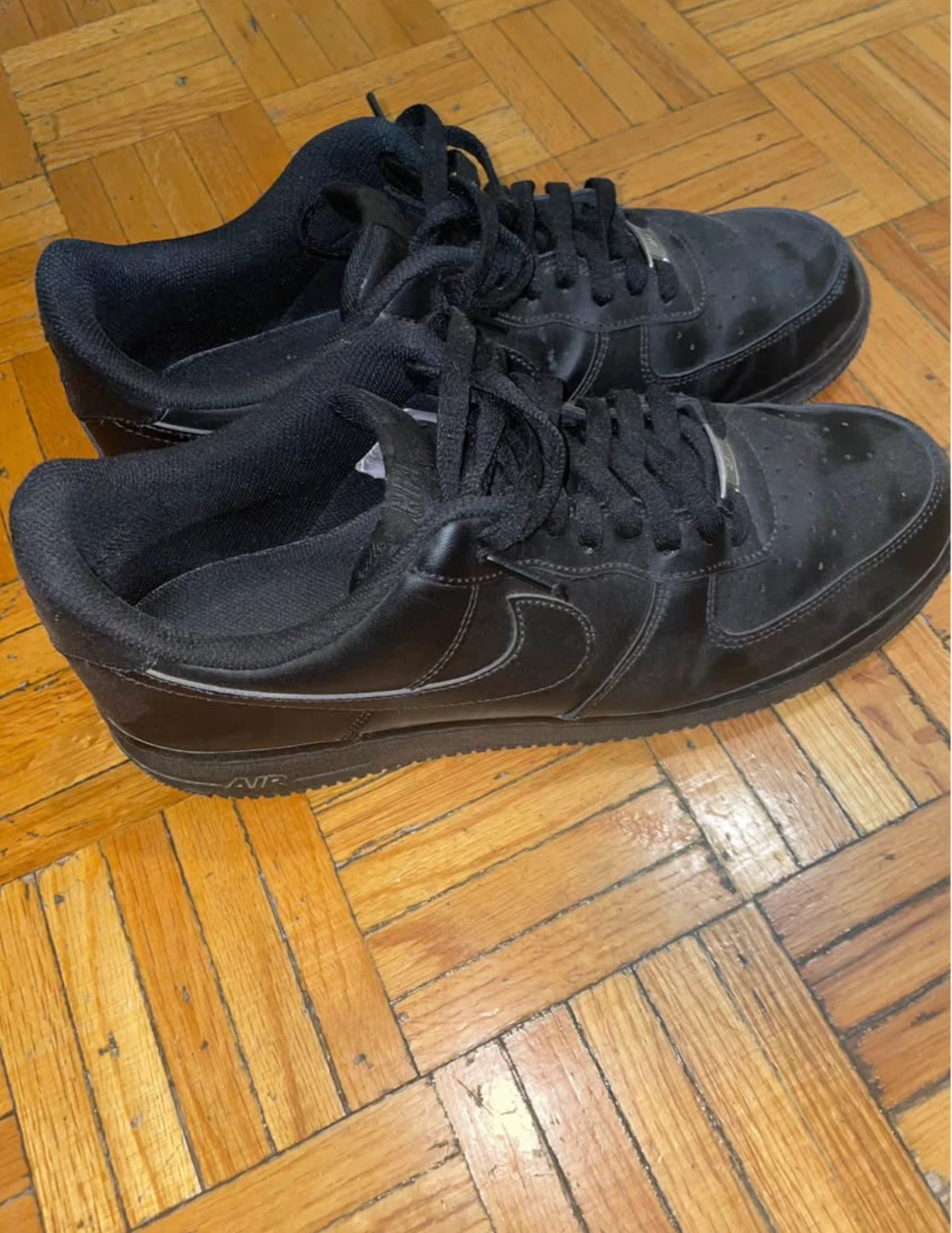 13, Nike Air Force 1 Black Sneakers - photo 2