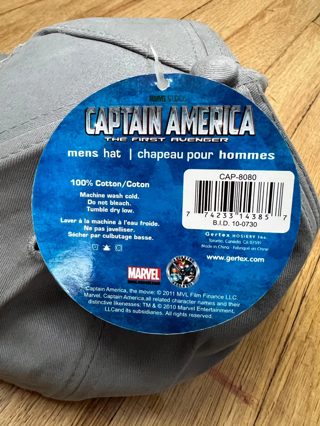 Captain America Men's Grey Baseball Hat - photo 3
