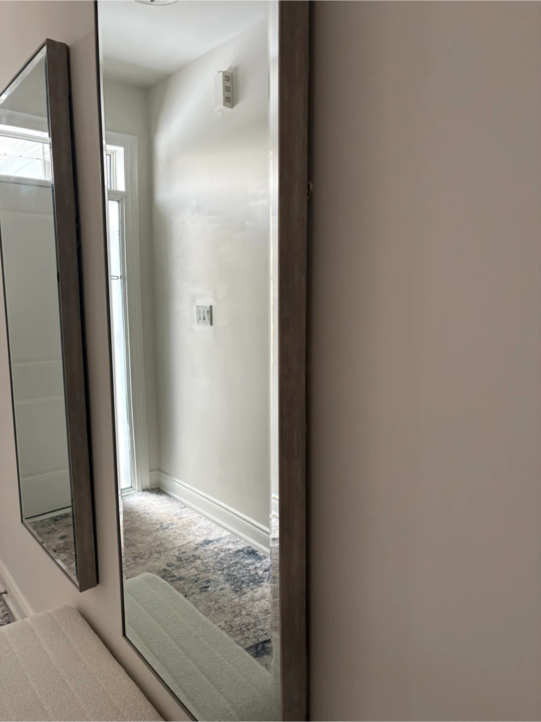 Tall Rectangular Wall Mirror with Grey Frame - photo 2