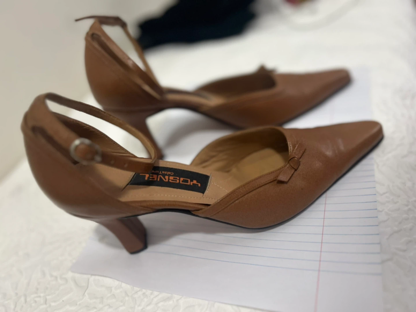 Leather Heels with Ankle Strap - photo 2
