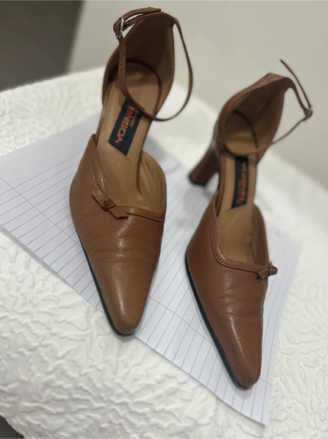 Leather Heels with Ankle Strap - photo 3