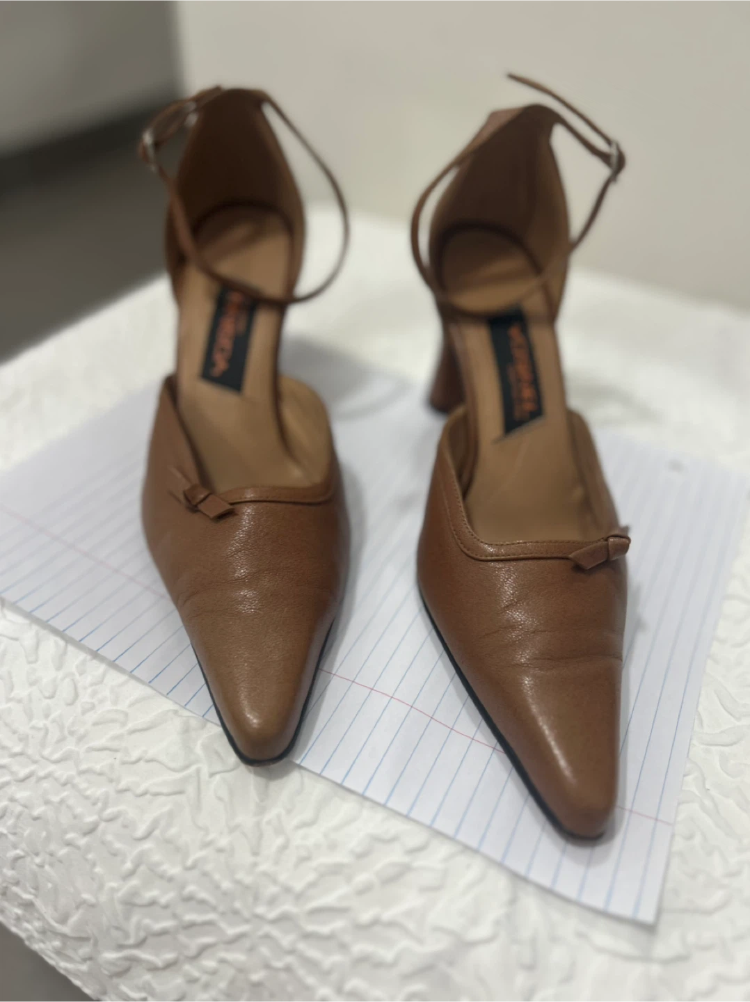 Leather Heels with Ankle Strap - photo 4