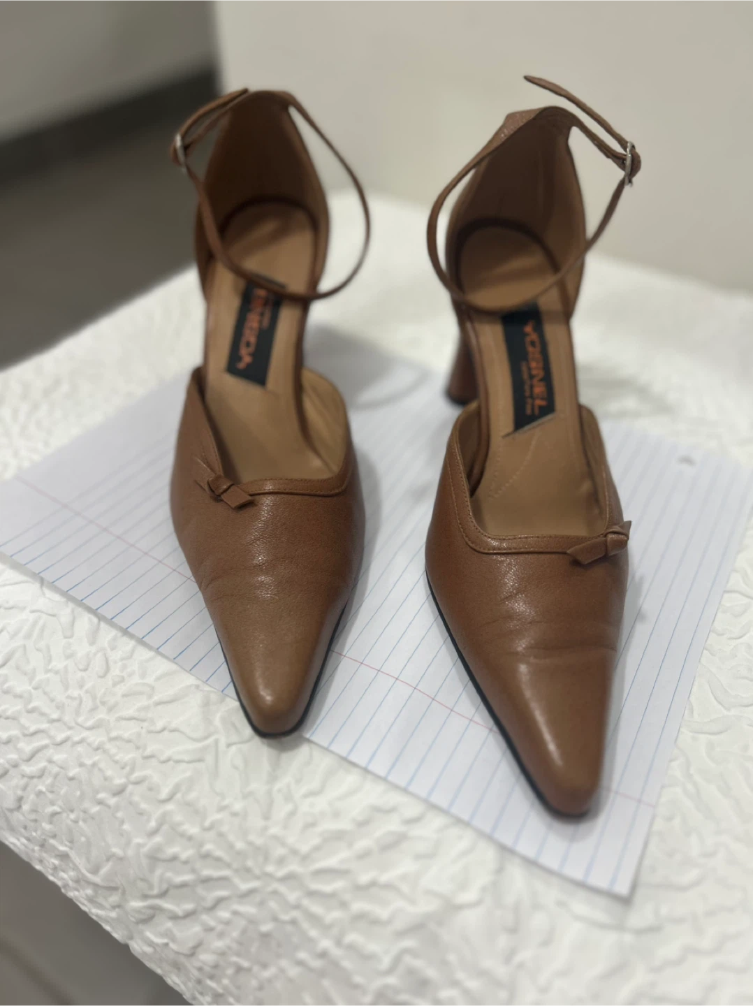 Leather Heels with Ankle Strap