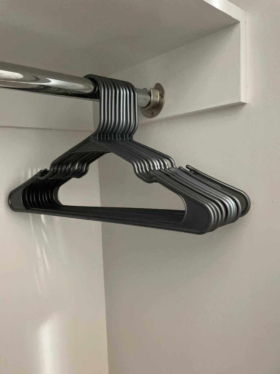 Set of 50 Dark Gray Plastic Hangers