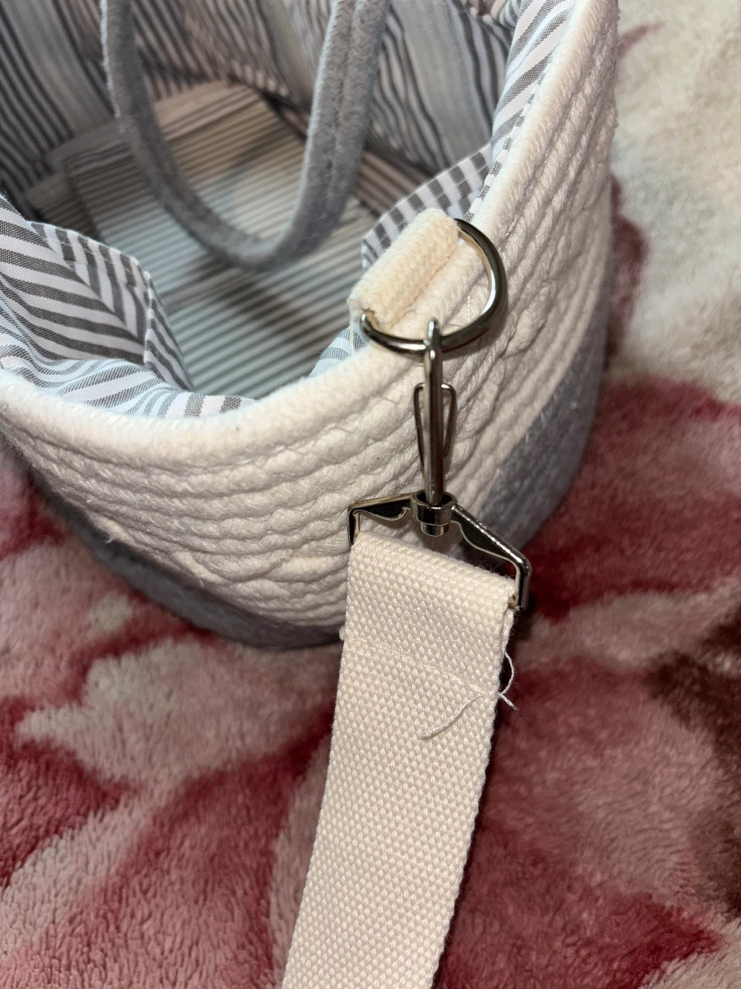 Woven Rope Storage Tote Bag with Shoulder Strap - photo 4