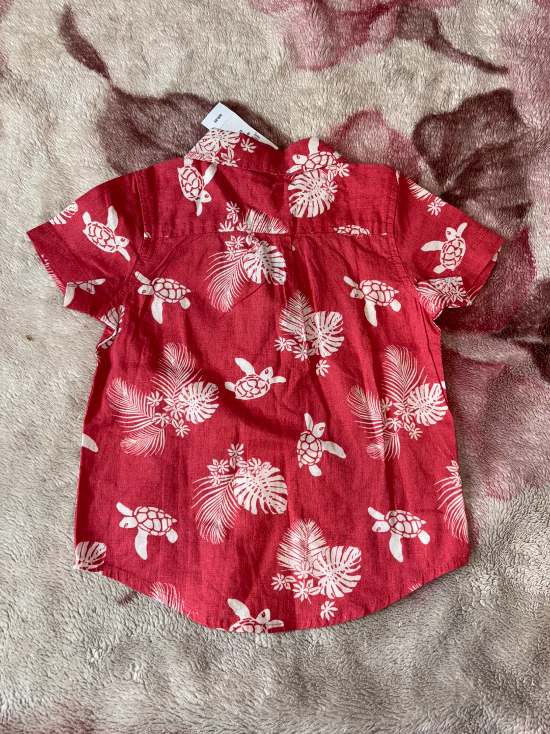 Baby Gap Hawaiian Shirt - Red Turtle Print - 18-24 Months - photo 2