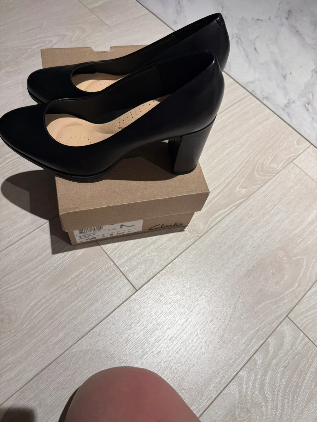 Clarks Black Heeled Pumps - Size 9 W (6 1/2 E) - photo 2
