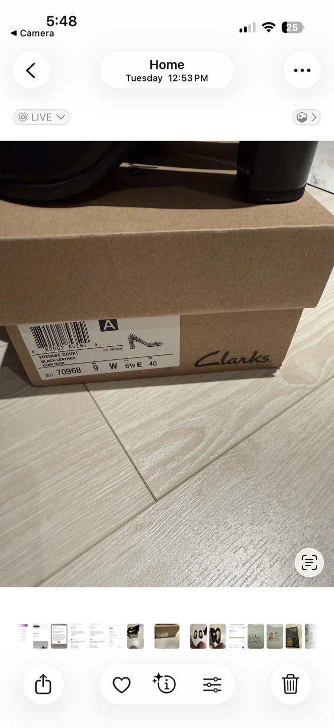 Clarks Black Heeled Pumps - Size 9 W (6 1/2 E)