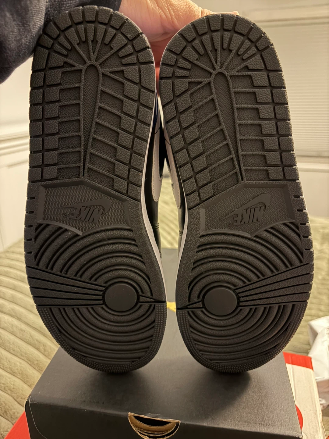 Air Jordan 1 Low Black/White-Game Royal Shoes - Size 10 - photo 2