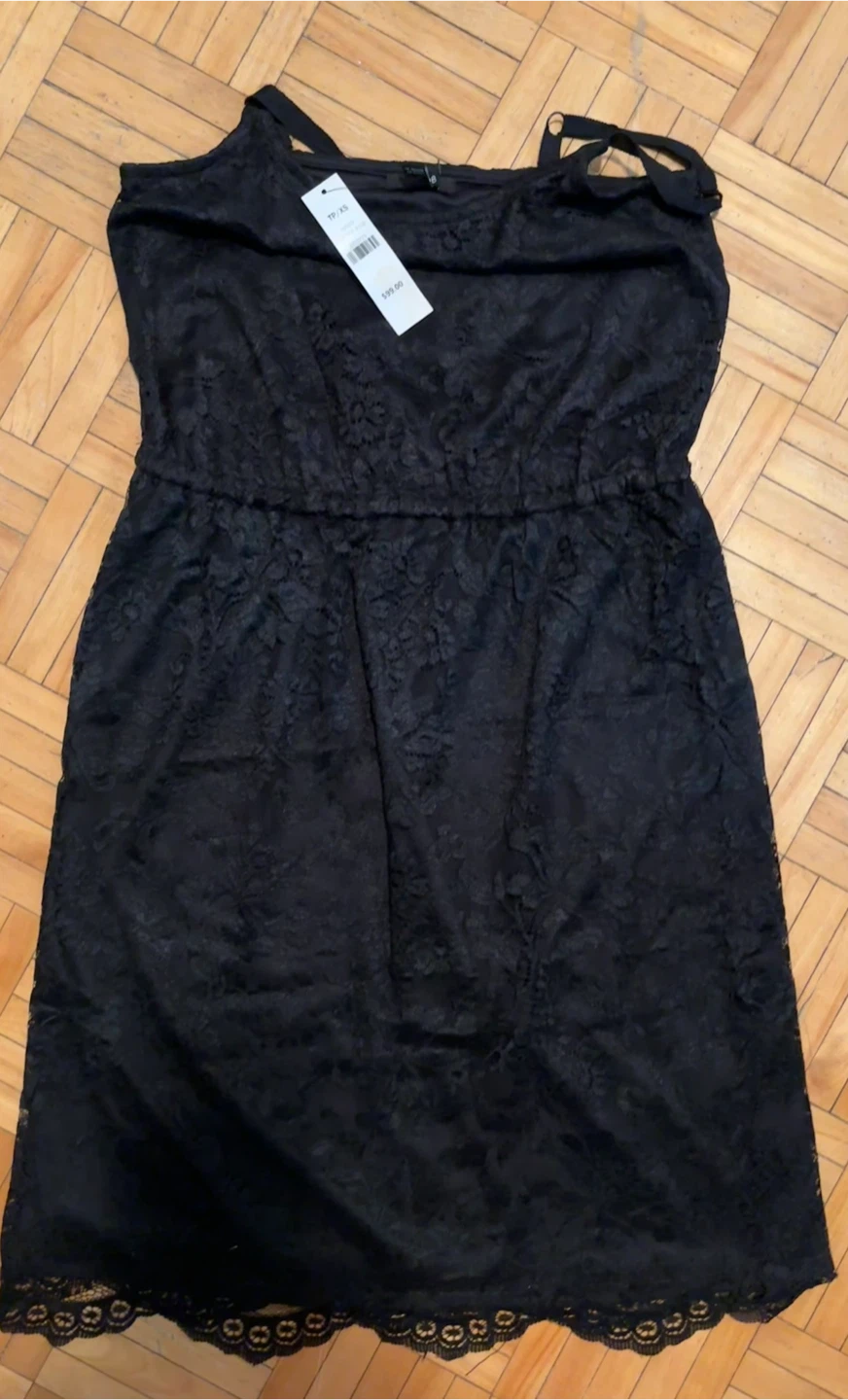 Black Lace Dress mini XS NEW tags still on