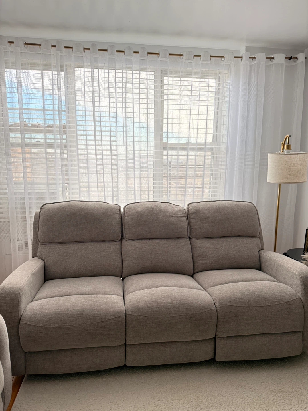 Light Gray Recliner Sofa and Loveseat Set - photo 3