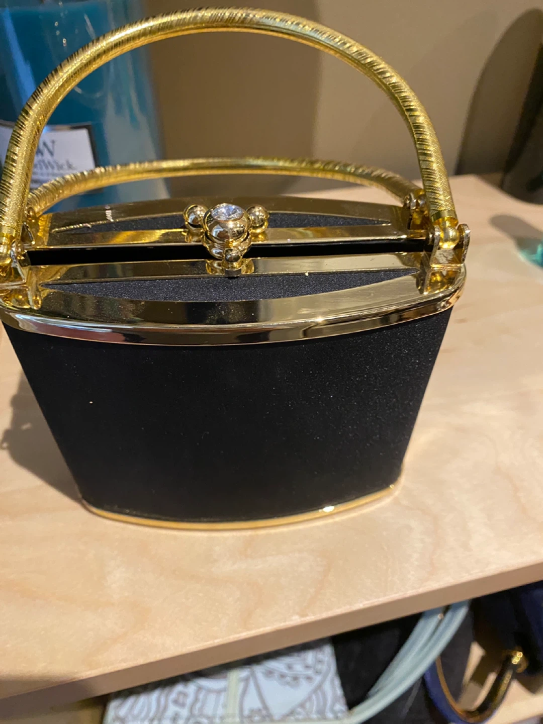 Black and Gold Clutch Evening Bag