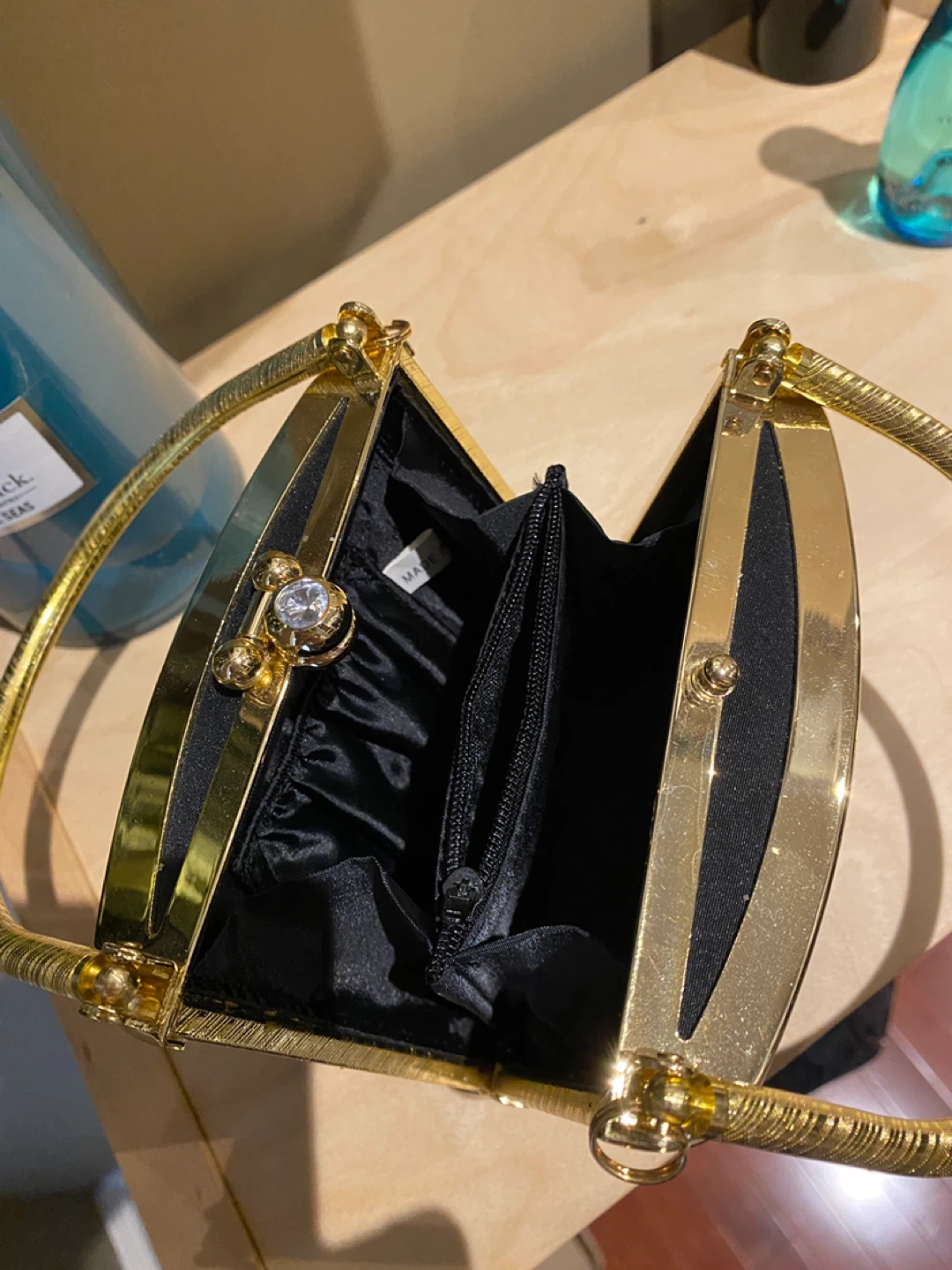 Black and Gold Clutch Evening Bag - photo 3