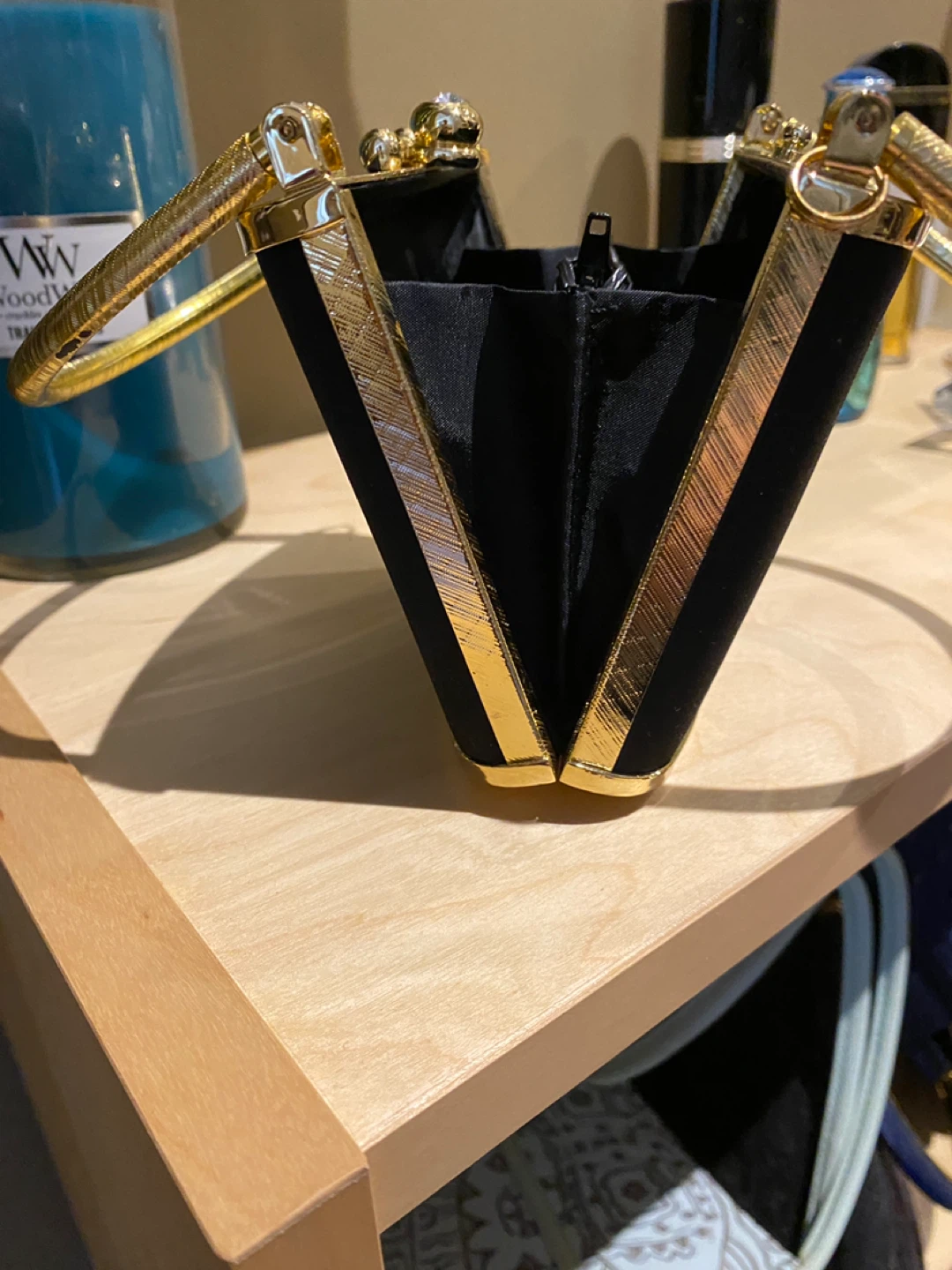 Black and Gold Clutch Evening Bag - photo 2