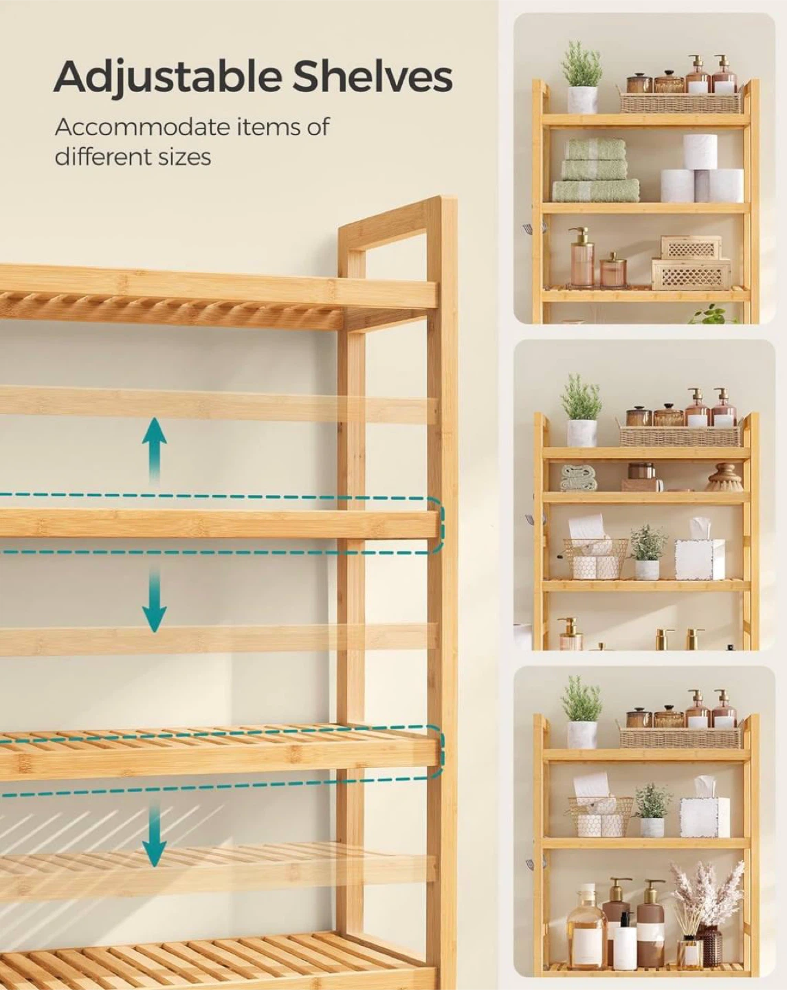 Over The Toilet Storage – 4-Tier Bathroom Organizer – Assembled - photo 2