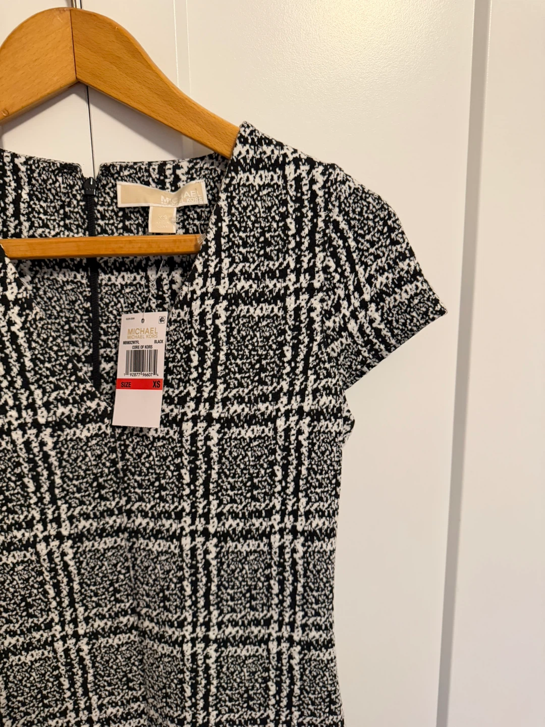 Michael Kors Black Plaid Sheath Dress - Size XS - photo 4