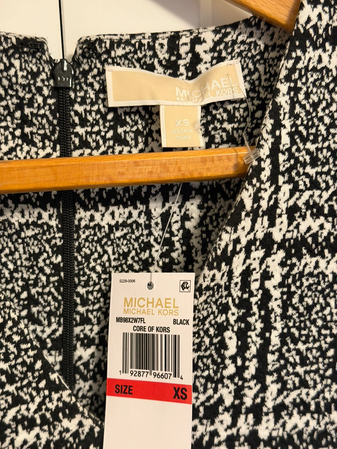 Michael Kors Black Plaid Sheath Dress - Size XS - photo 2