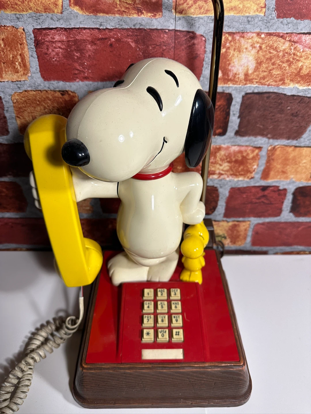 Vintage 1980s  Snoopy & Woodstock Peanuts Phone Telephone Lamp - photo 2