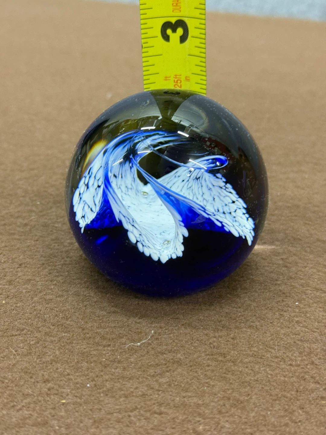 Caithness Scotland Blue Art Glass Paperweight - photo 5