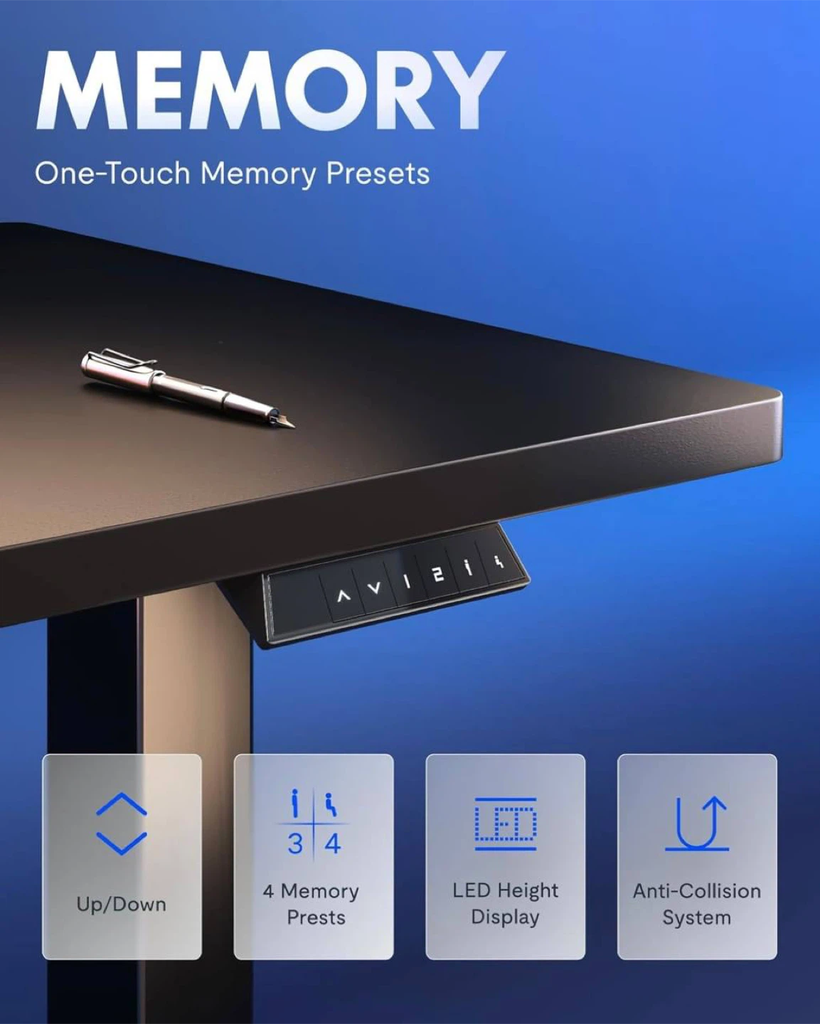 EN1 Standing Desk 48” x 24” – Electric Height Adjustable - photo 4