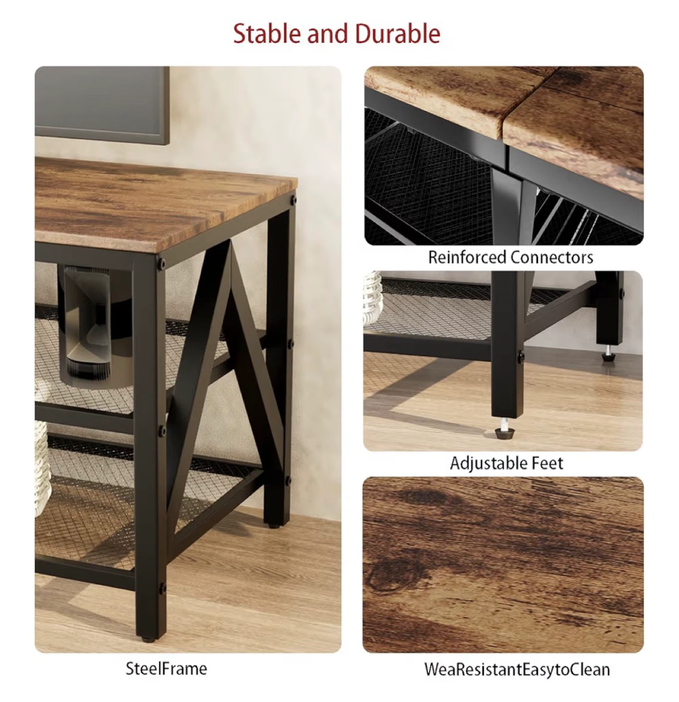 Industrial Style TV Stand for TVs up to 70 inches - photo 3