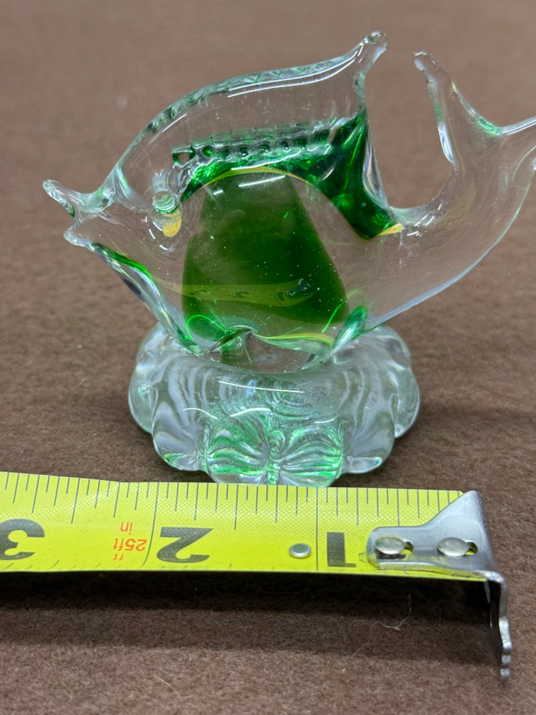 Murano Glass Fish Figurine with Green Accent - ICET - photo 4