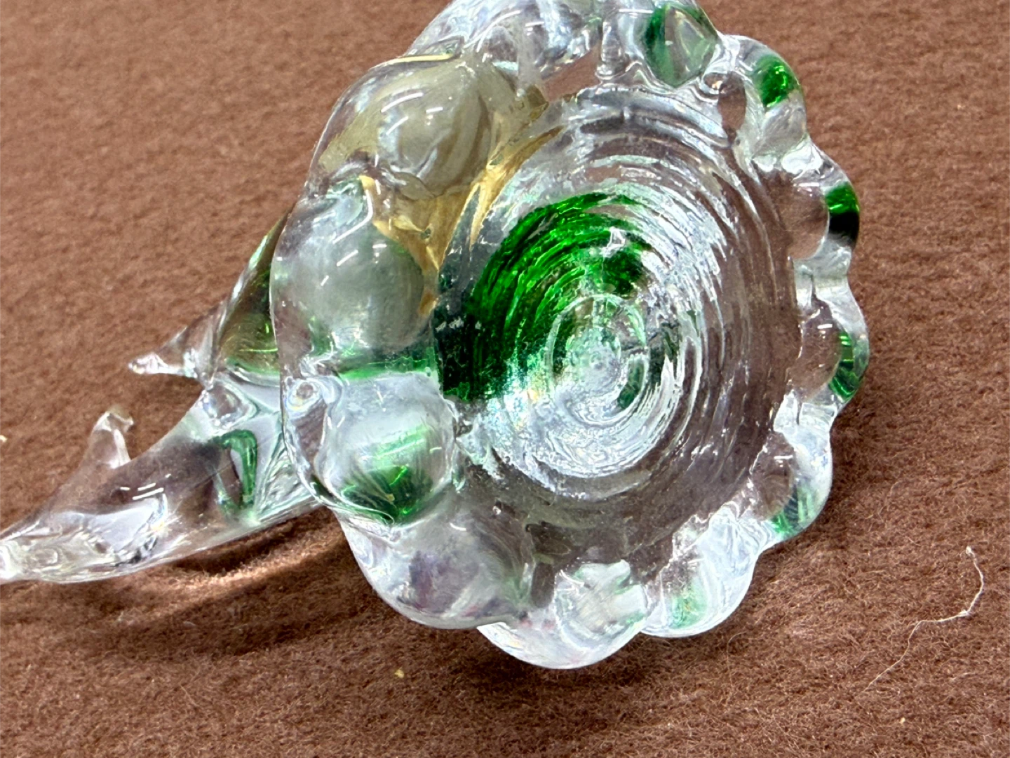 Murano Glass Fish Figurine with Green Accent - ICET - photo 5