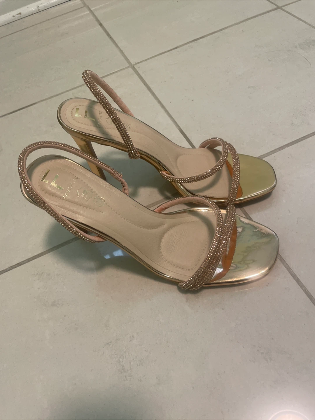 Lulus Rose Gold Sparkly Heels