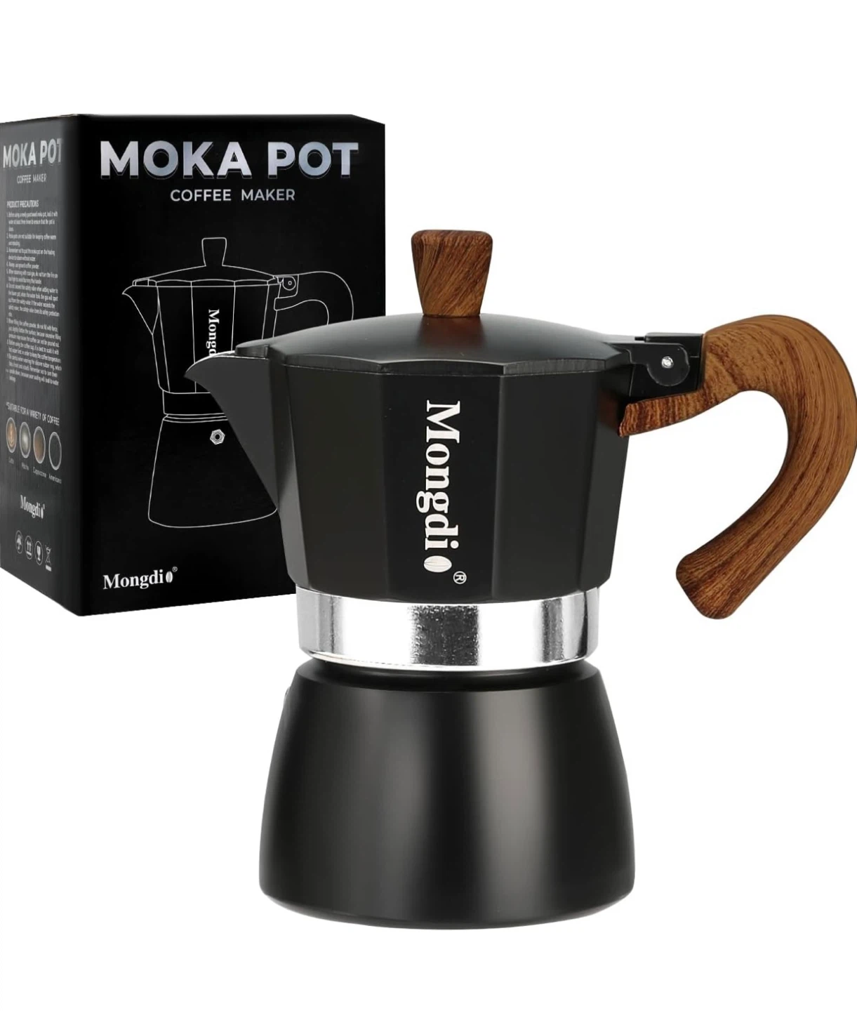Mongdio 3 Cup Moka Pot Coffee Maker