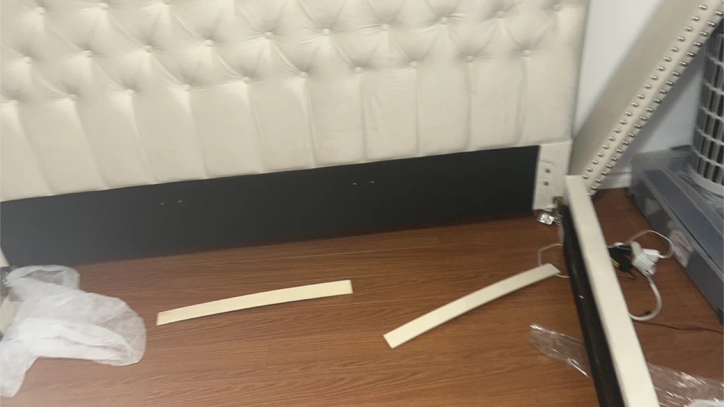 White Velvet King Bed Frame - photo 3