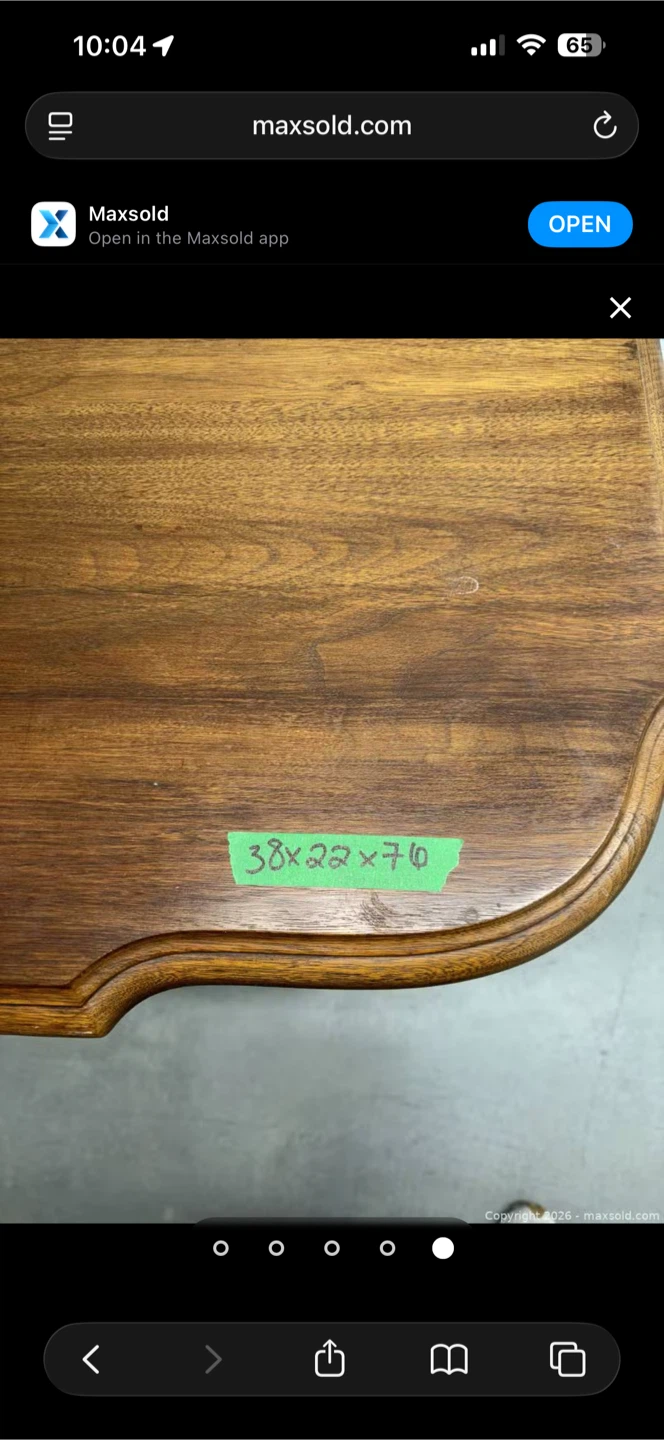 Vintage Wooden Side Table - photo 4