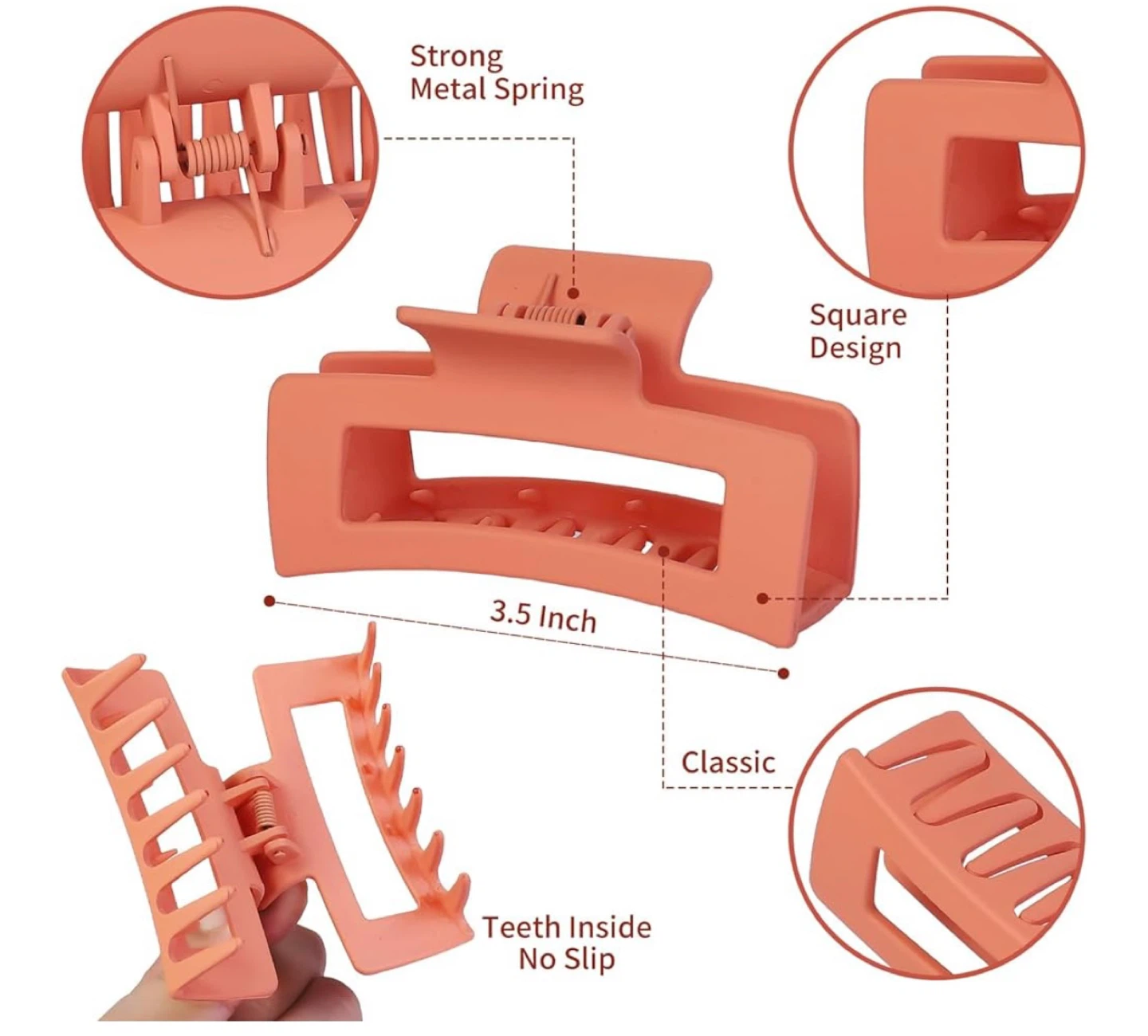 Matte Large Hair Claw Clips Set - photo 5